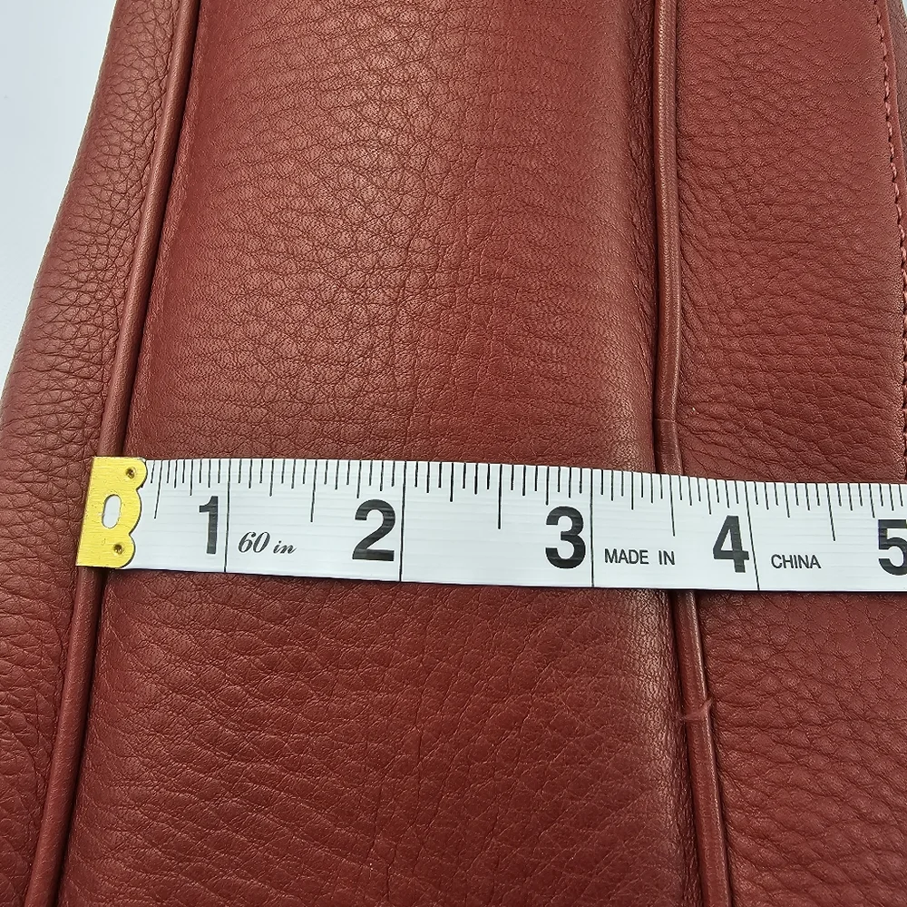 Longaberger Leather So Rachel Boho Shoulder Bag Merlot/Red - Picture 10 of 12